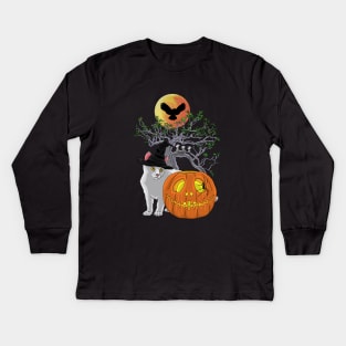 Cat Halloween Kids Long Sleeve T-Shirt